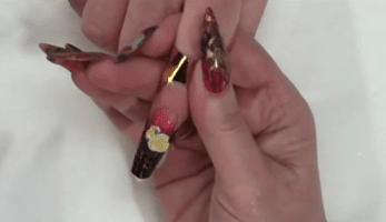 Artisan Color Acrylic Flower Nail Art