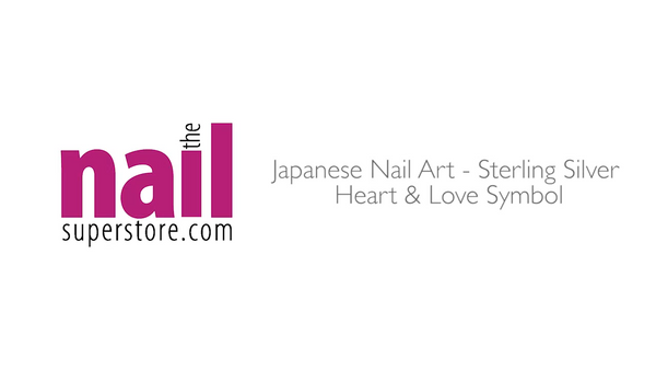 Japanese Nail Art - Sterling Silver Heart & Love Symbol