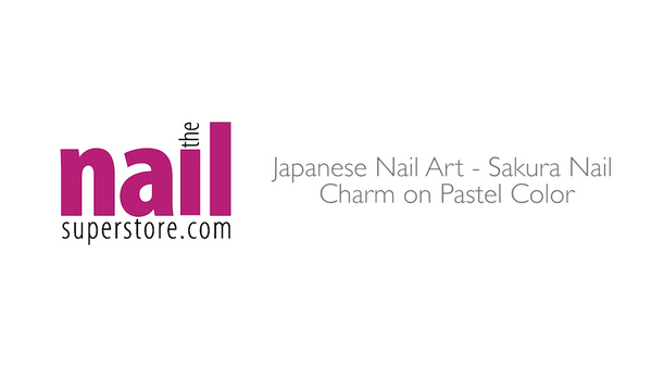 Japanese Nail Art - Sakura Nail Charm on Pastel Color