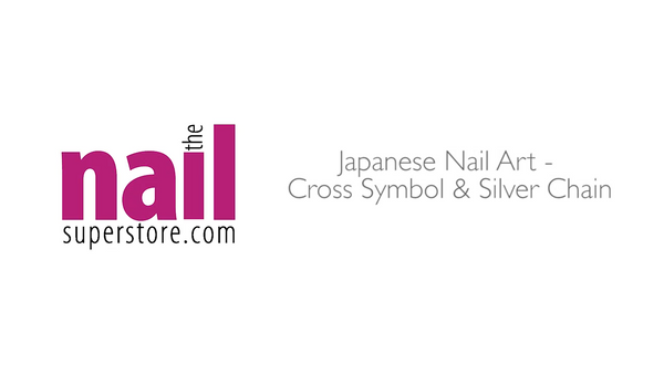 Japanese Nail Art - Cross Symbol & Silver Chain
