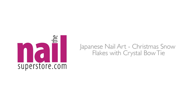 Japanese Nail Art - Christmas Snowflakes With Crytstal Bow Tie