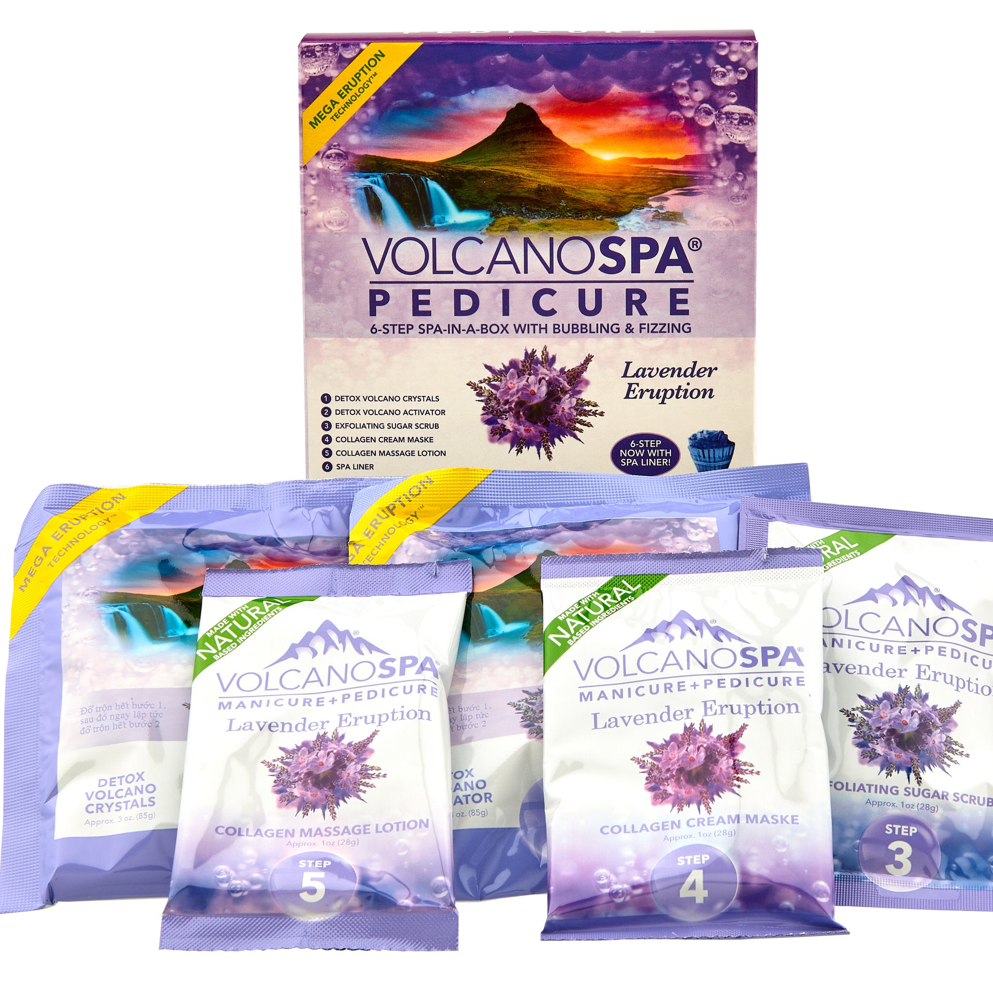La Palm - Volcano Spa Pedicure Kit | Lavender Eruption - 6 step