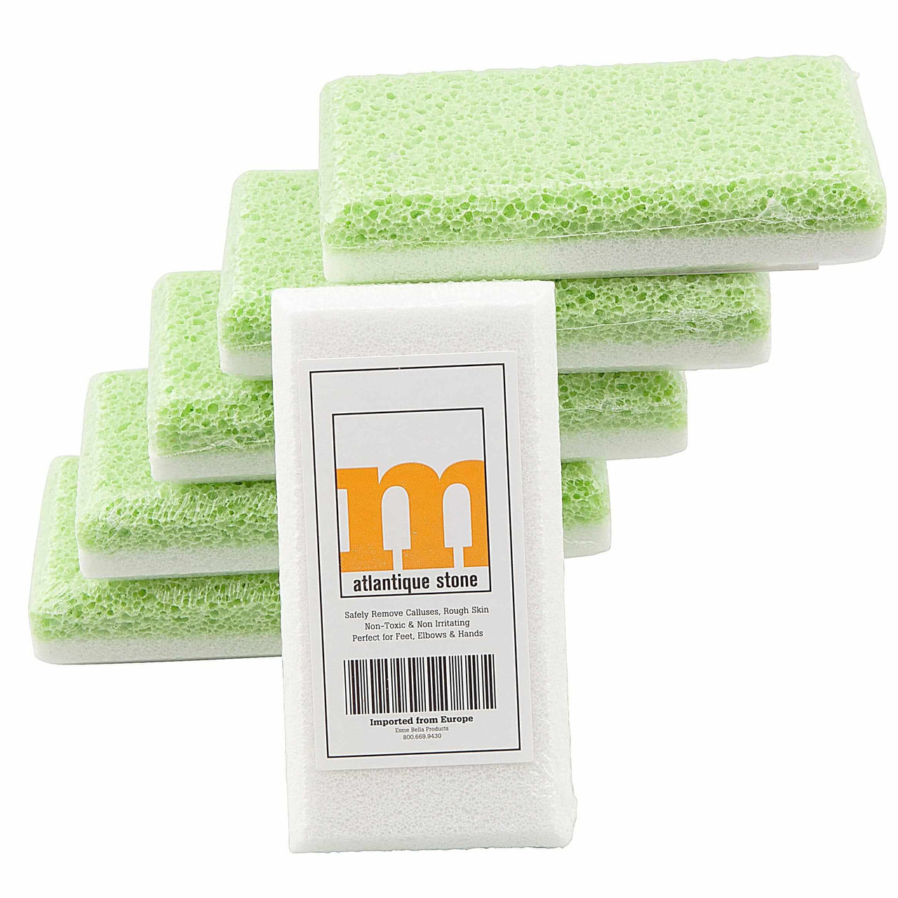 Alt Tag: M Atlantique Callus Remover Pumice Stone | Coarse & Medium Grit - 6 Pack dual-grit salon pedicure callus remover stones