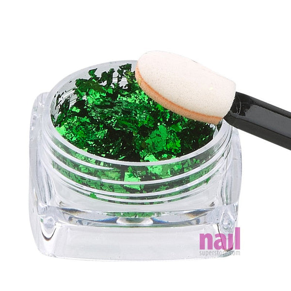 Chameleon Nail Art Foil Flakes | Green - Each