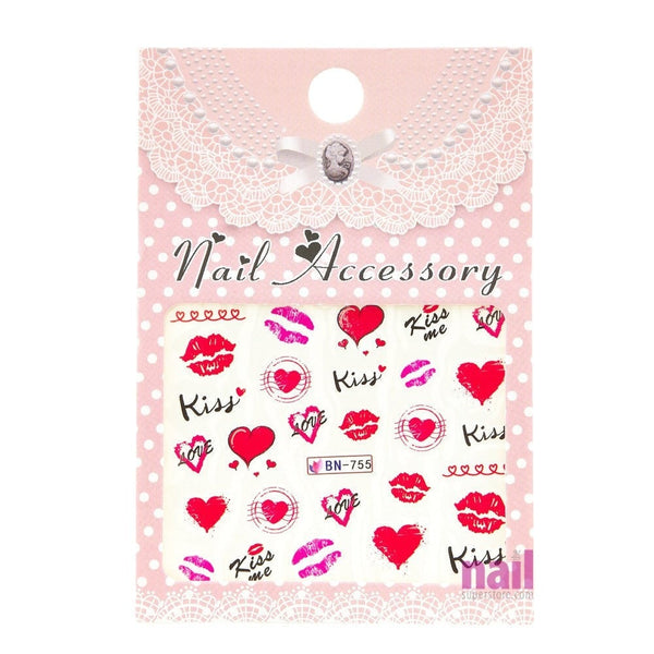 Valentine Nail Art Sticker Decal | Pack #1 - Each