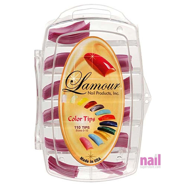 Lamour Colored Nail Tips | Purple Pearl - L22 - Box of 100 tips