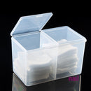 Double Compartment Nail Wipe Holder Box | Natural - Each 610304 - The Nail Superstore