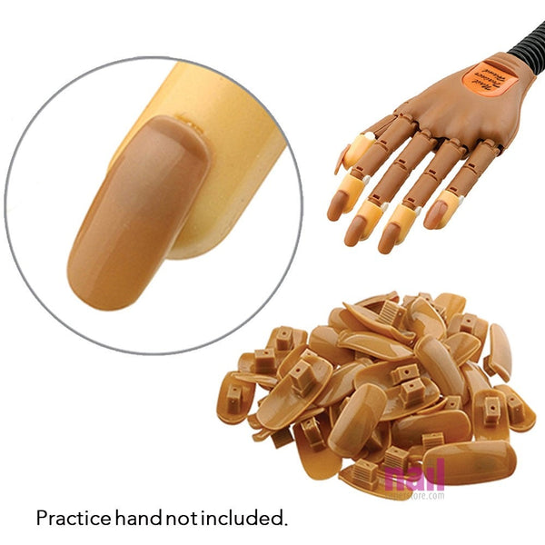 Refill Practice Nail Tips Only | Fits ProTool Practice Nail Trainer Hand - 100 pcs
