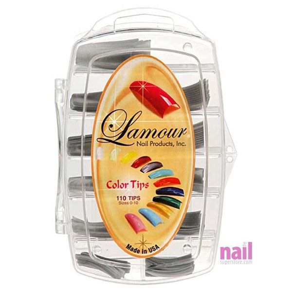 Lamour Colored Nail Tips | Silver - L13 - Box of 100 tips