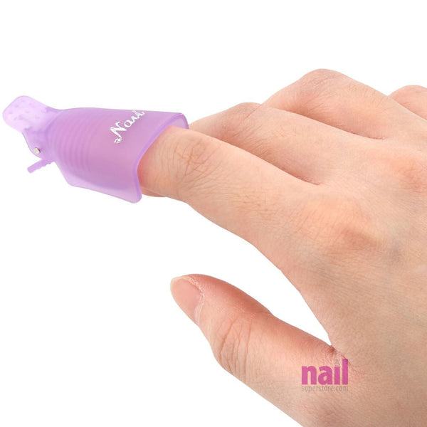 Professional Gel Nail Remover Clips | Purple - 10 pcs