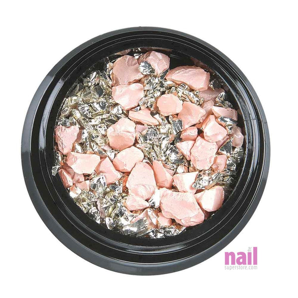 Japanese Rhinestone Nail Art Decoration | Mixed Pink & Crystal - Pack