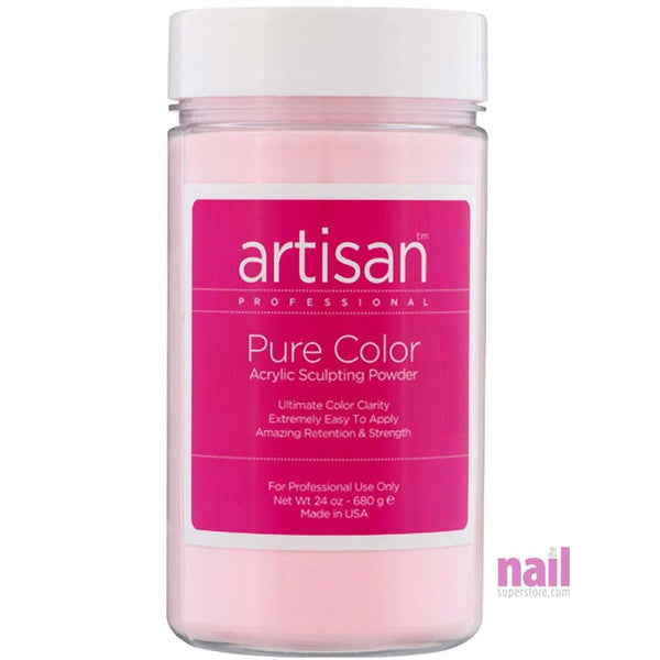 Artisan Acrylic Nail Powder | Brilliant Pink Color - Superior Color Clarity - 24 oz