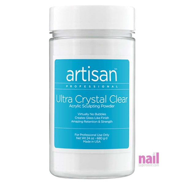 Artisan Acrylic Nail Powder | Superior Strength - Amazing Retention - Ultra Crystal Clear - 24 oz