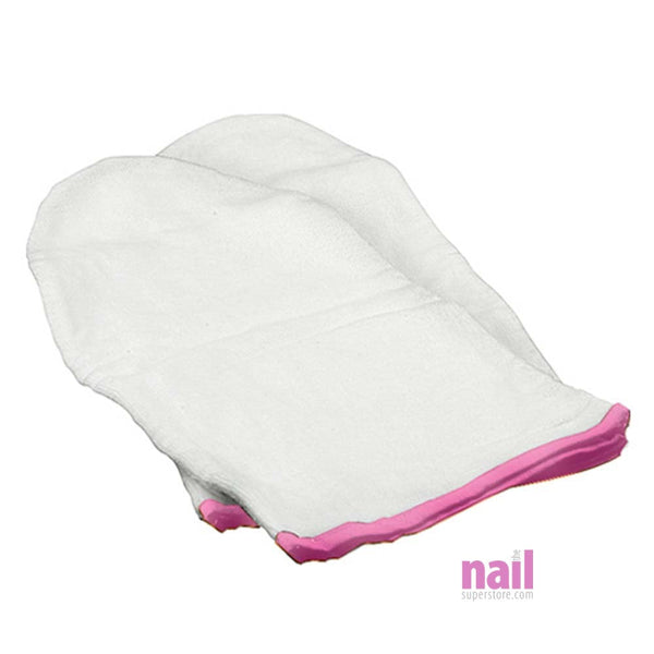 Terry Cloth Mitts | Holds Heat for Deep Moisturizer Manicure - Pair