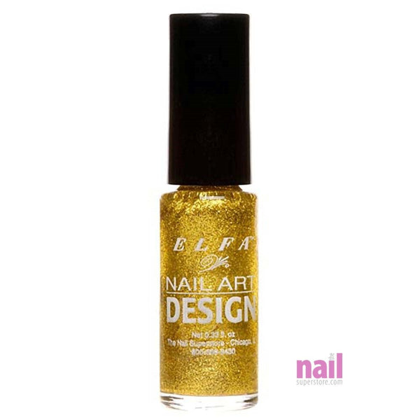 Elfa Nail Art Polish | Gold Glitter - 0.25 oz