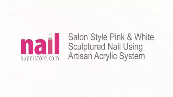 John Hauk Artisan Acrylic System Demo - Pink & White Sculpted Nails
