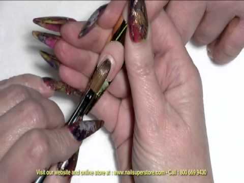 Using Artisan Ultra Crystal Clear Acrylic Powder with Fimo Clay Cane to Create Nail Art - Part 2