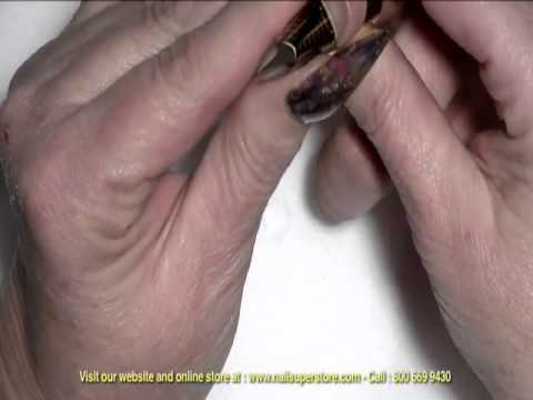 Using Artisan Ultra Crystal Clear Acrylic Powder with Fimo Clay Cane to Create Nail Art - Part 1