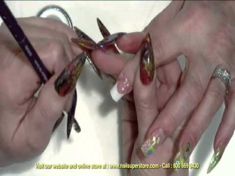 Artisan Builder Gel Nail Overlay on French Nail Tips Part 3