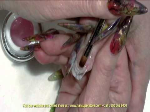 How To Do French Pink & White Gel Nails - Using Artisan Builder Gel Products Part 4