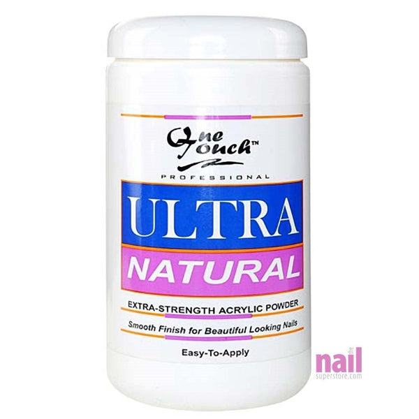 OneTouch Acrylic Nail Powder | Superior Strength - Amazing Retention - Totally Natural Color - 24 oz 110004 - The Nail Superstore
