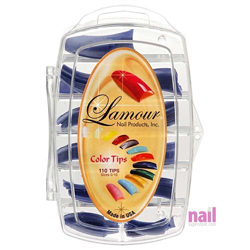 Lamour Colored Nail Tips | Blue Pearl - L15 - Box of 100 tips 110243 - The Nail Superstore