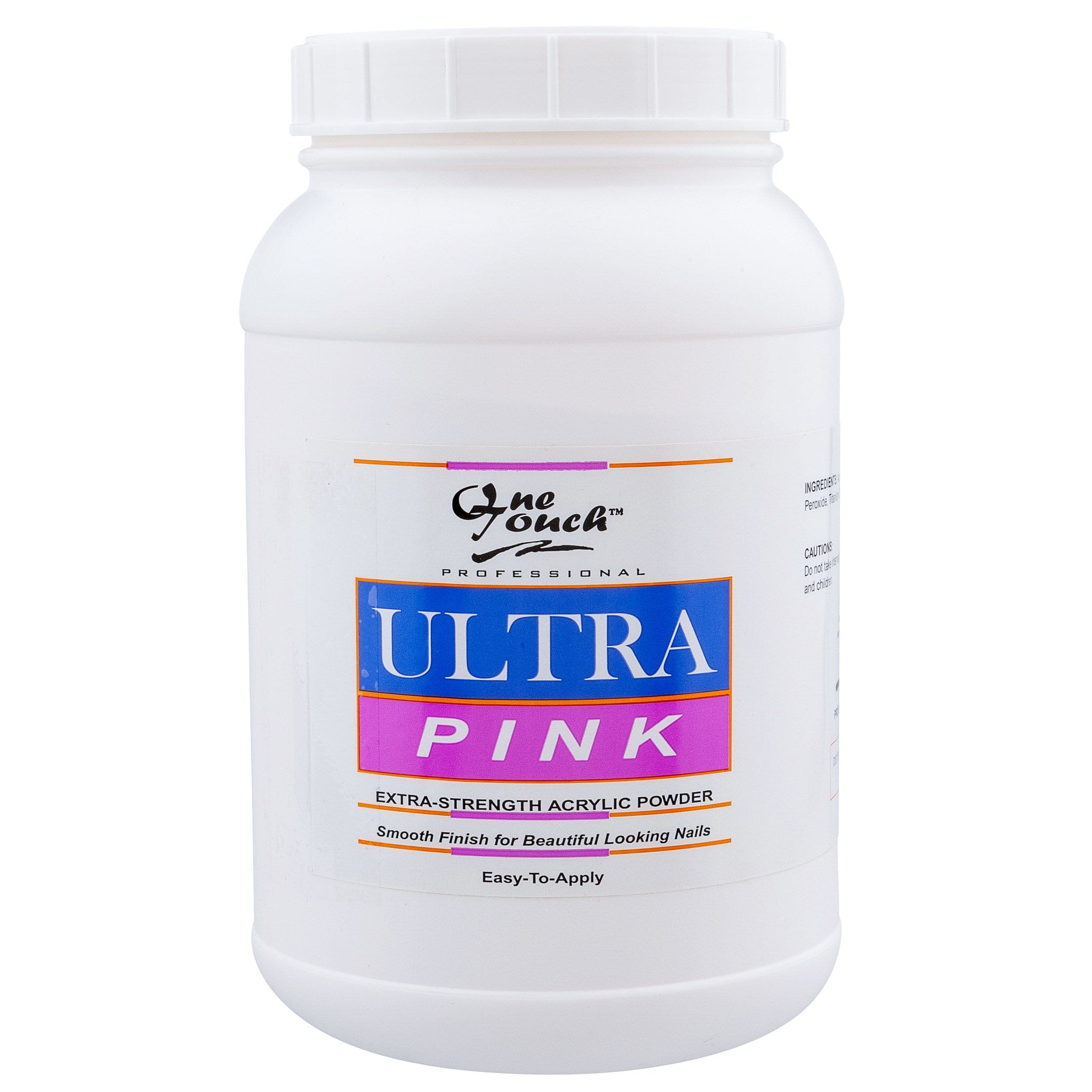 OneTouch Acrylic Nail Powder | High Impact - Amazing Retention - Pink - Jumbo Size - 5 lbs 110282 - The Nail Superstore