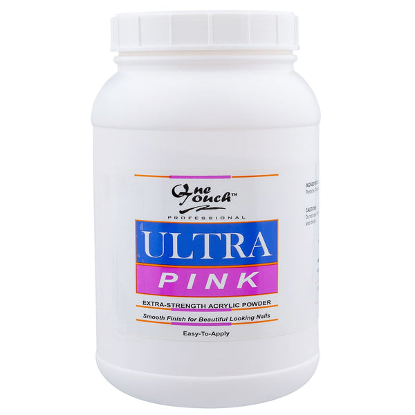 OneTouch Acrylic Nail Powder | High Impact - Amazing Retention - Pink - Jumbo Size - 5 lbs 110282 - The Nail Superstore