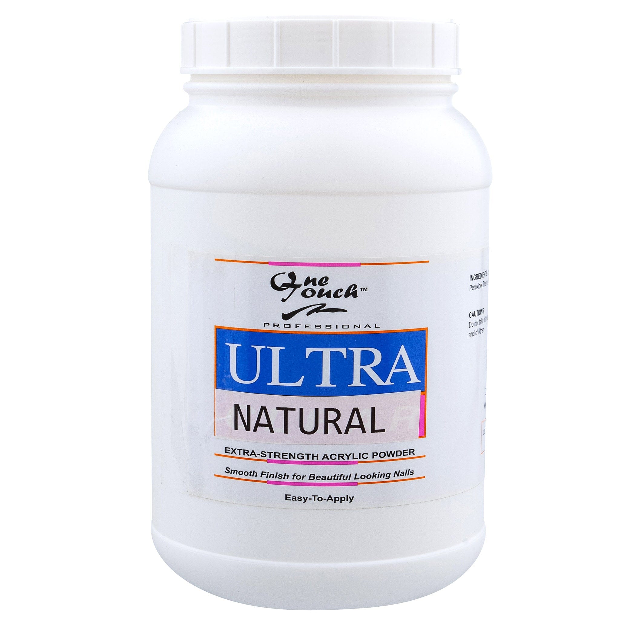 OneTouch Acrylic Nail Powder | High Impact - Amazing Retention - Natural - Jumbo Size - 5 lbs 110283 - The Nail Superstore