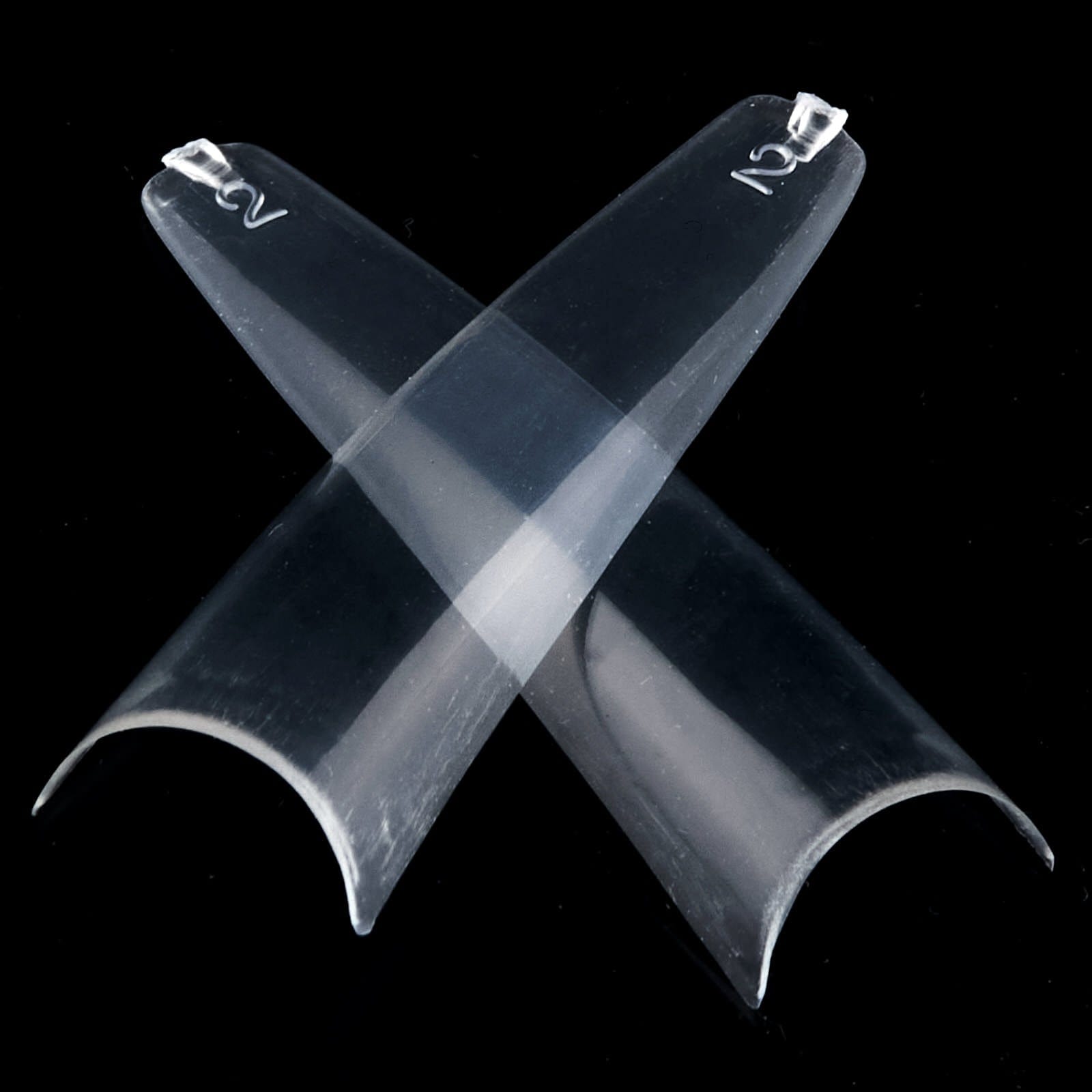 US Straight Coffin Nail Tips | Clear Color - Size #0 - #10 - 550 pcs