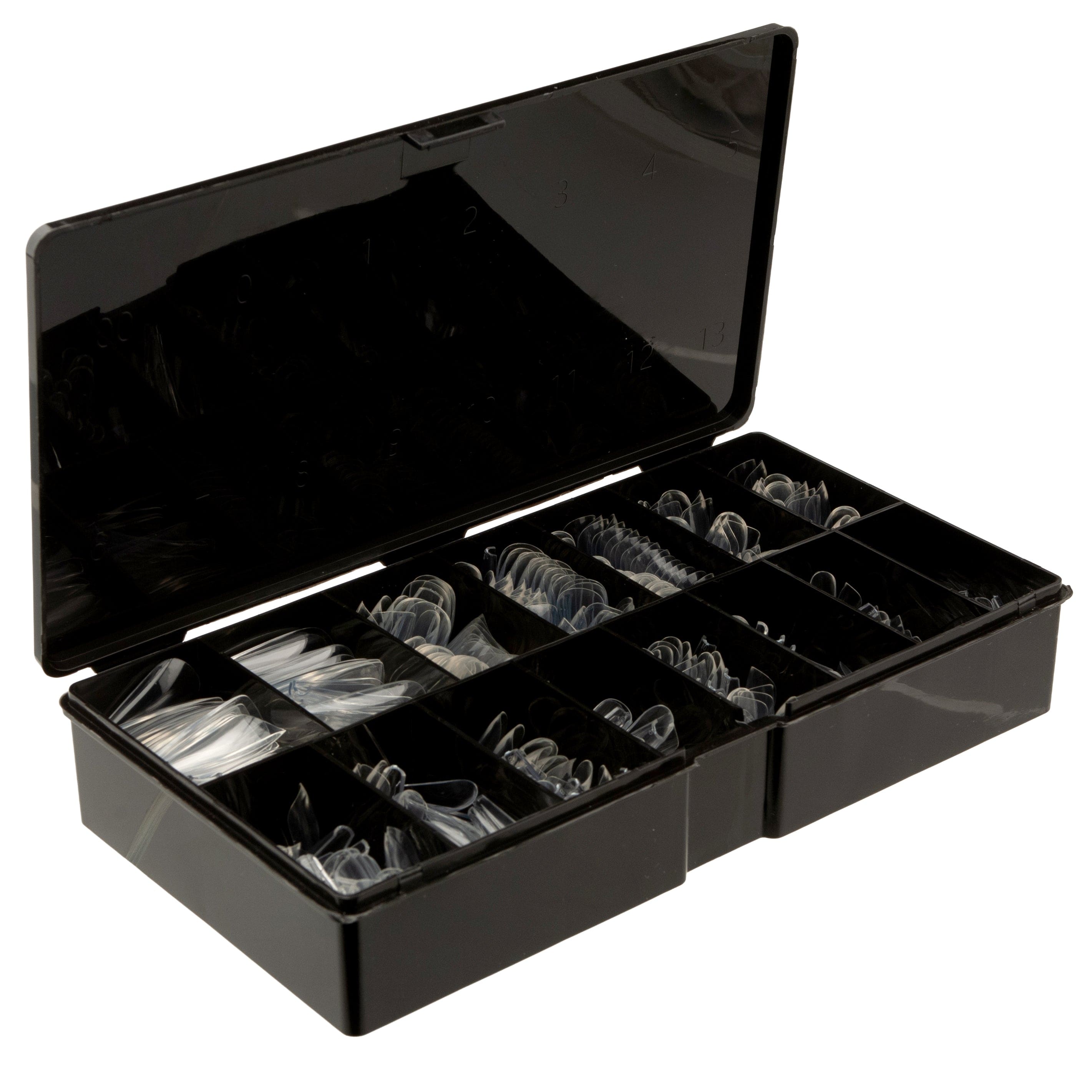 Kingdom Nail Tips Kingdom Nail Tips - Gel-X Compatible | Full Moon - Coffin Shape - Large Long - 600 Tips/15 Sizes