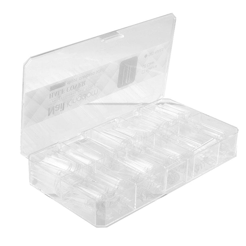 Kingdom Nail Tips Kingdom Nail Tips - Gel-X Compatible | Half Moon - Square Shape - XL Long - 504 Tips/15 Sizes