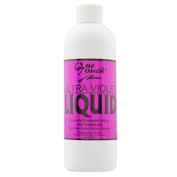 OneTouch Low Odor Non Yellow High Performance Ultra Violet Acrylic Nail Liquid Monomer - 8 oz 110628 - The Nail Superstore
