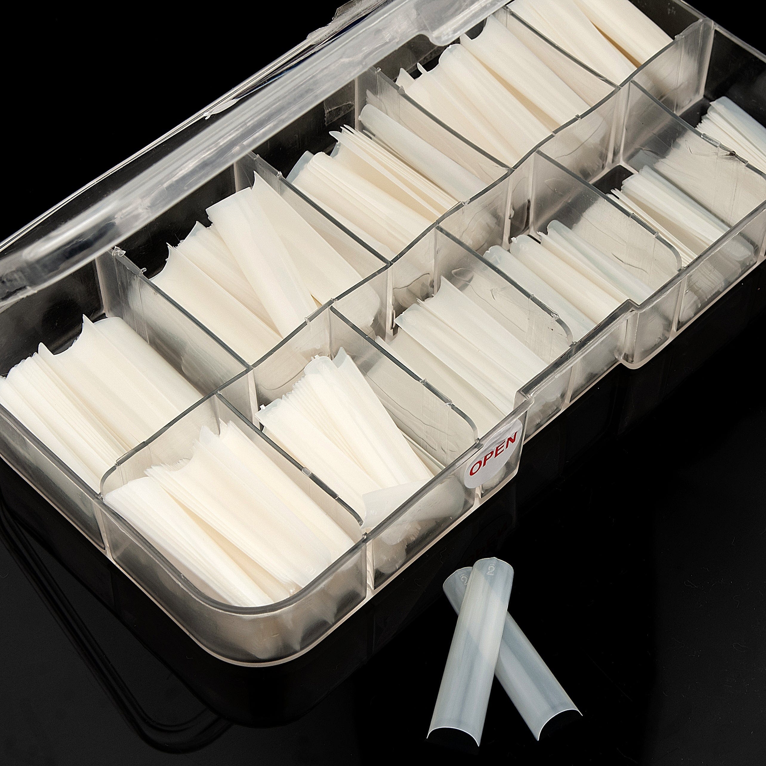 XXL Extra Long Straight Nail Tips | Size #0 - #10 - 550 pcs/box