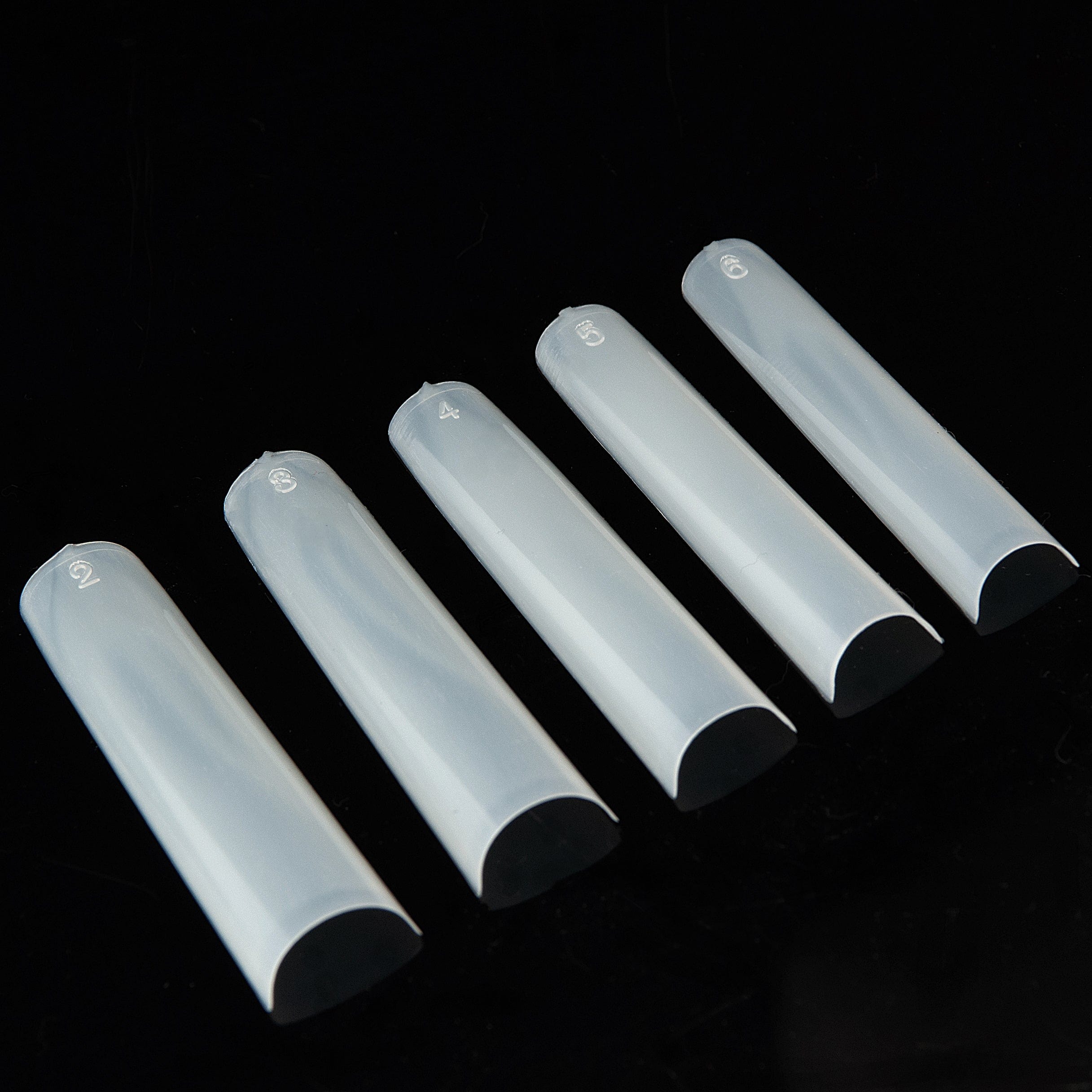 XXL Extra Long Straight Nail Tips | Size #0 - #10 - 550 pcs/box