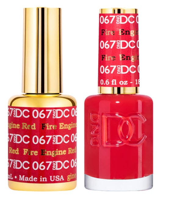 DND DC Gel Polish | Fire Engine Red #067 250067 - The Nail Superstore