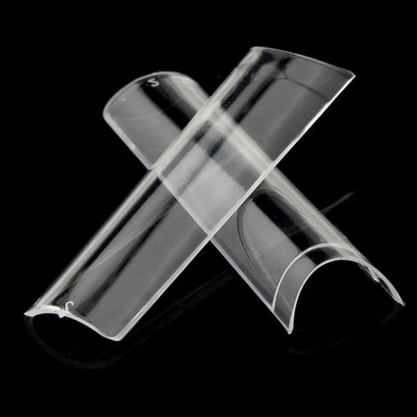 Kingdom Nail Tips - Gel-X Compatible | Half Moon - Square Shape - X Long - 504 Tips/15 Sizes