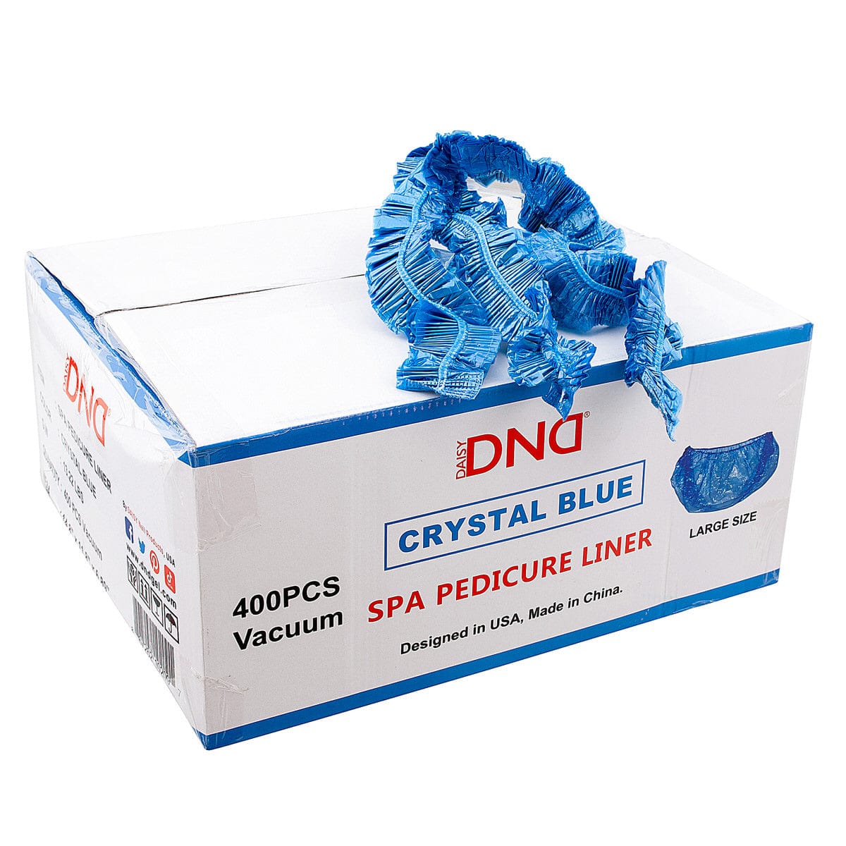 Premium Disposable Plastic Liners For Pedicure Spa Chair & Tub NEW-400-ct | Blue - Case 320163 - The Nail Superstore