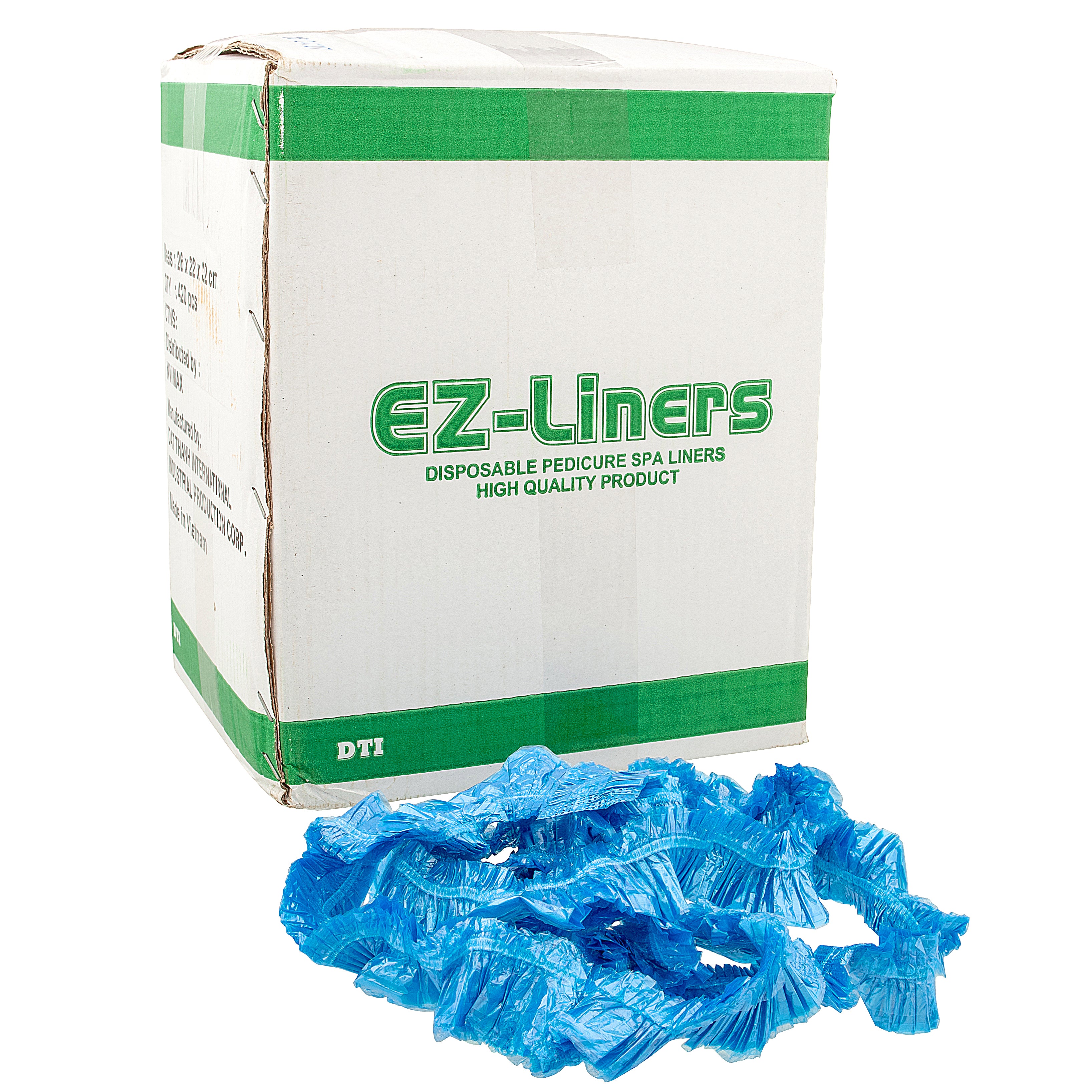 ProMaster Premium Disposable Plastic Liners For Pedicure Spa Chair & Tub NEW-400-ct | Blue - Case | The Nail Superstore