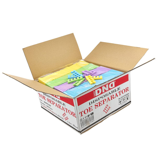 Pedicure Toe Separators *1000 PAIRS* | Mixed Colors - Comfortable Fit - Durable - Case 320164 - The Nail Superstore
