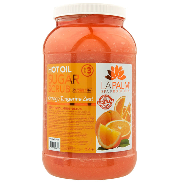 La Palm - Hot Oil Sugar Scrub | Orange Tangerine Zest - Gallon 320342 - The Nail Superstore