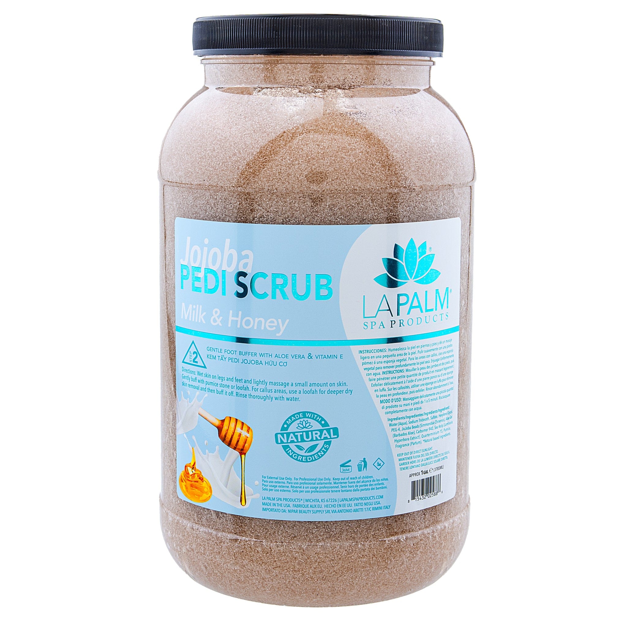 La Palm - Jojoba Pedi-Gel Scrub | Vitamin Milk & Honey - Gallon 320346 - The Nail Superstore