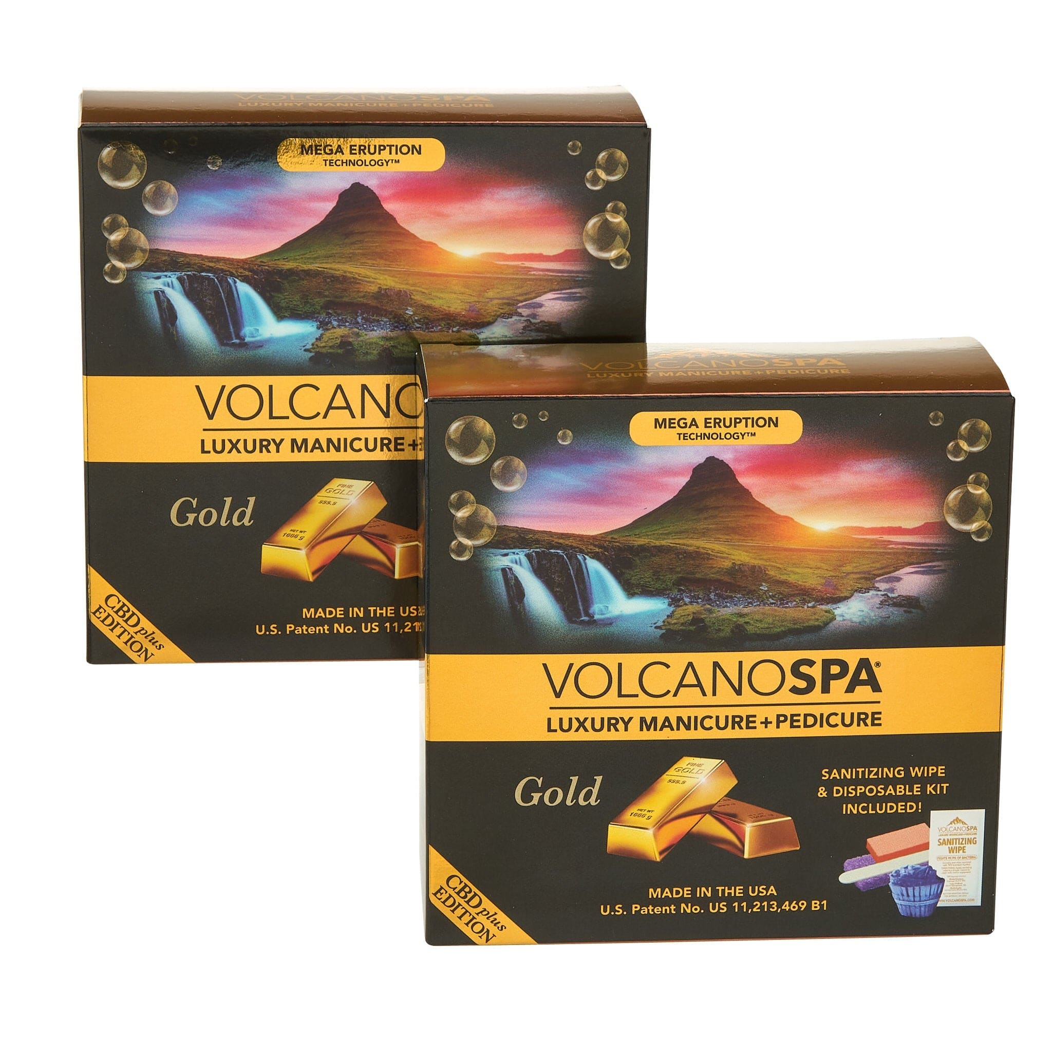La Palm - Volcano Spa Pedicure Kit | Gold CBD - 10 steps 320349 - The Nail Superstore
