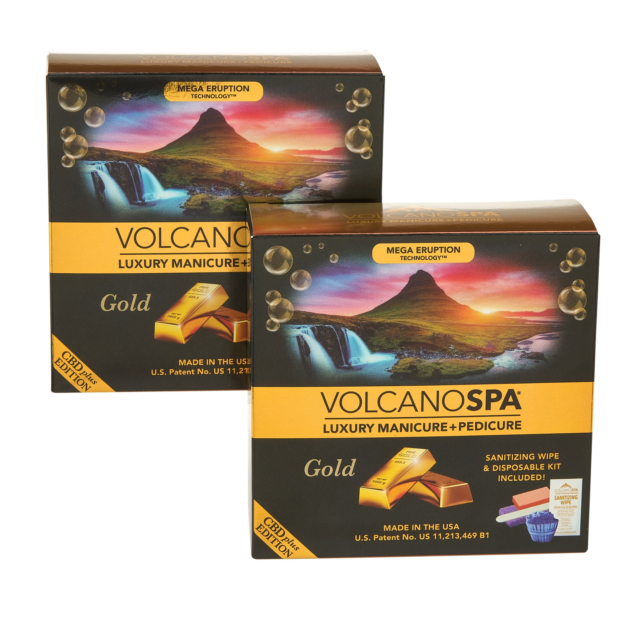 La Palm - Volcano Spa Pedicure Kit | Gold CBD - 10 steps