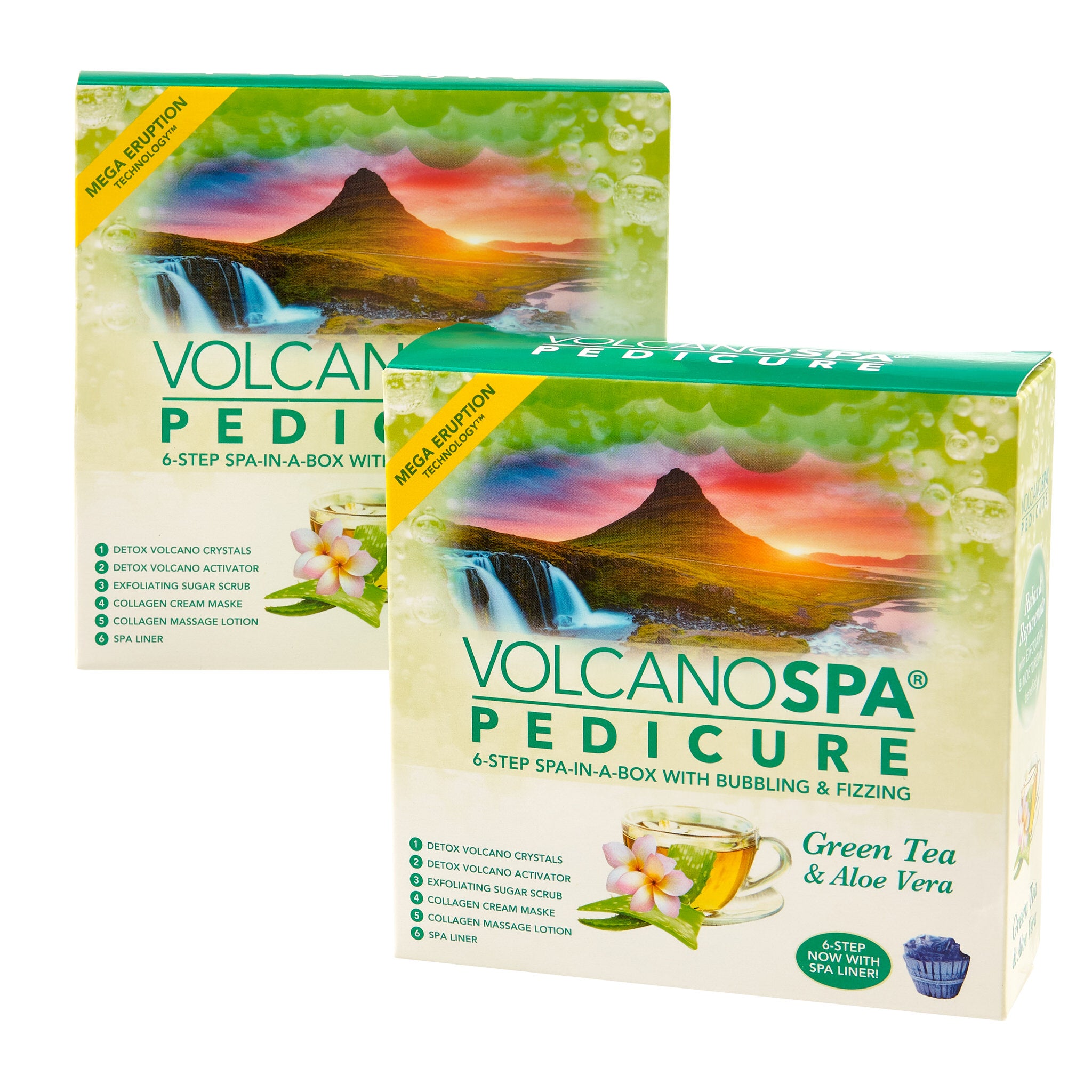 La Palm - Volcano Spa Pedicure Kit | Green Tea & Aloe Vera - 6 step