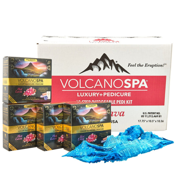 La Palm - Volcano Spa Pedicure Kit | Hot Lava CBD - 10 steps 320353 - The Nail Superstore