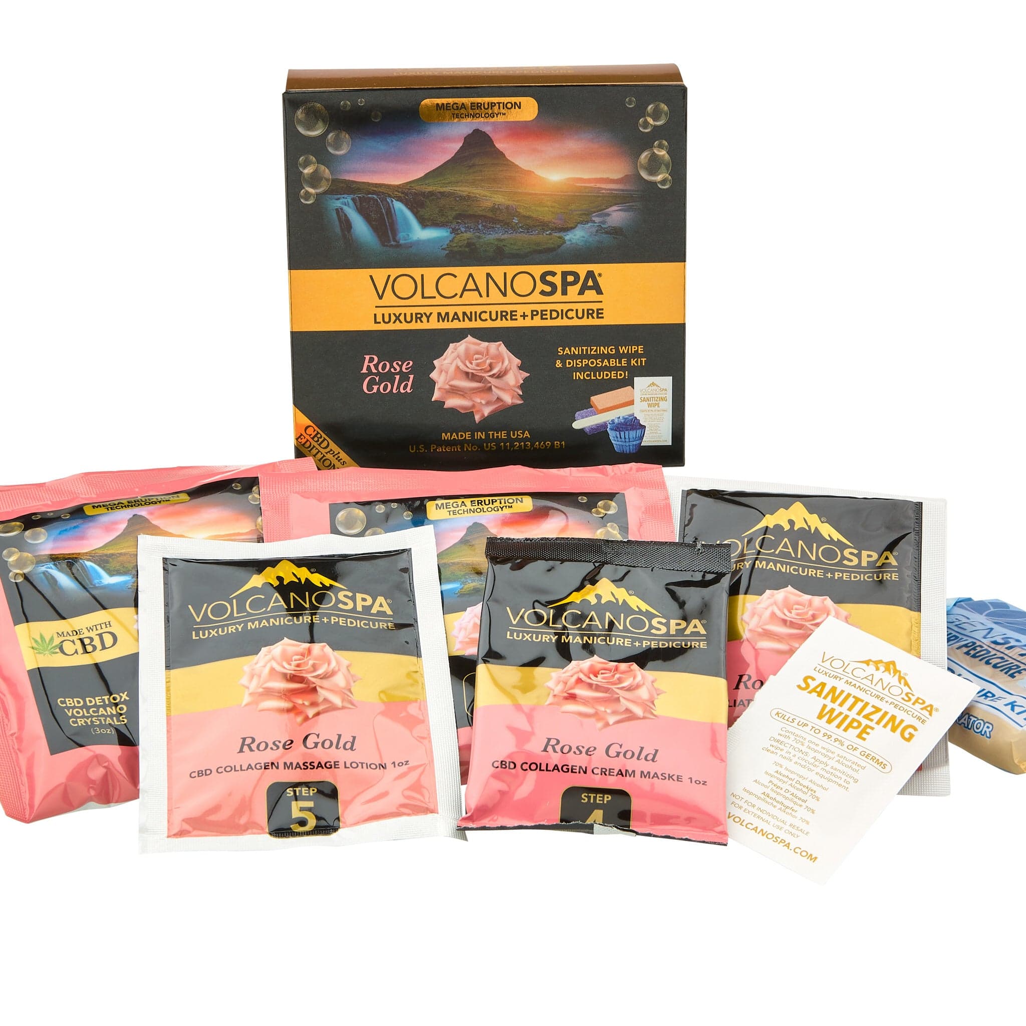 La Palm - Volcano Spa Pedicure Kit | Rose Gold CBD - 10 steps 320357 - The Nail Superstore