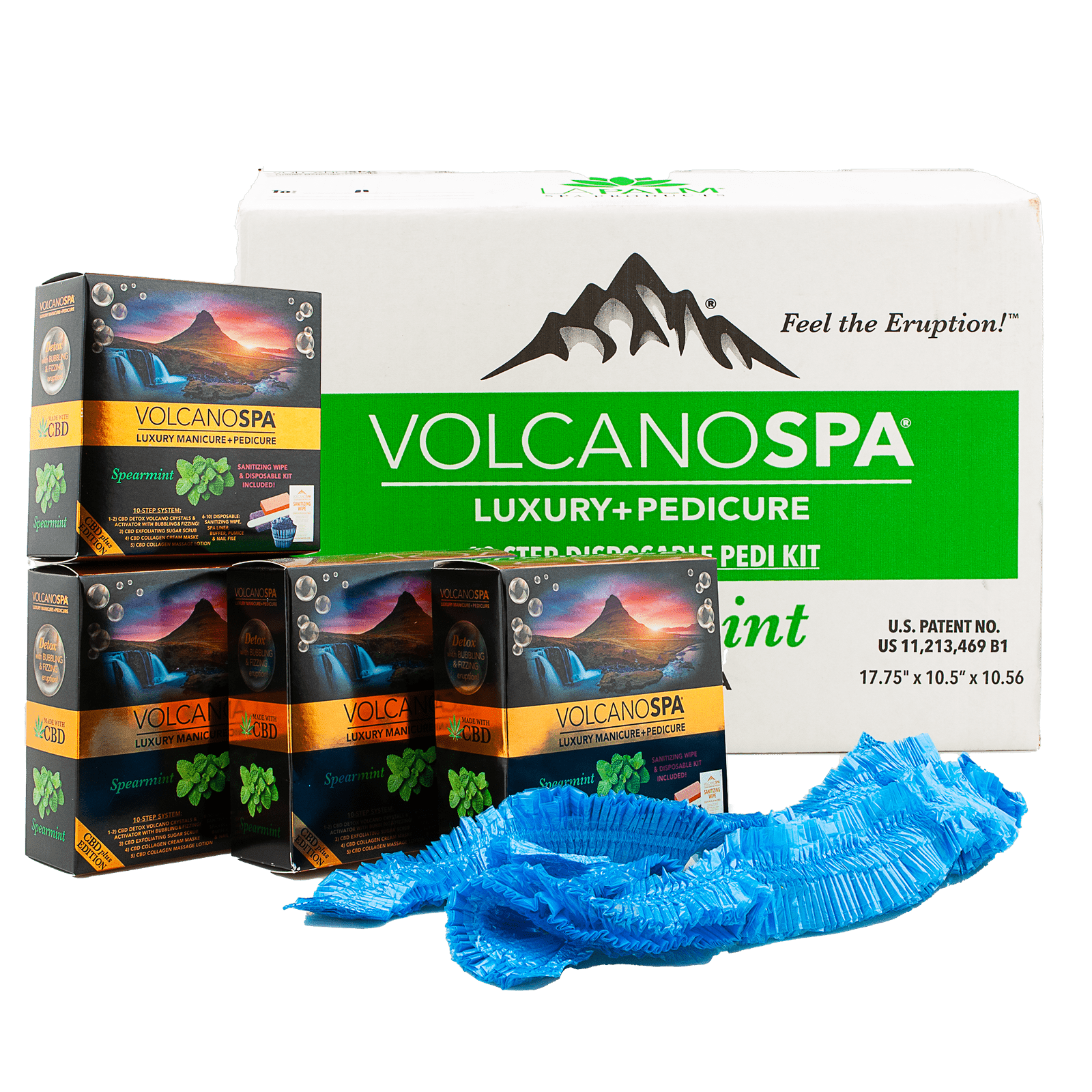 La Palm - Volcano Spa Pedicure Kit | Spearmint CBD - 10 steps 320358 - The Nail Superstore