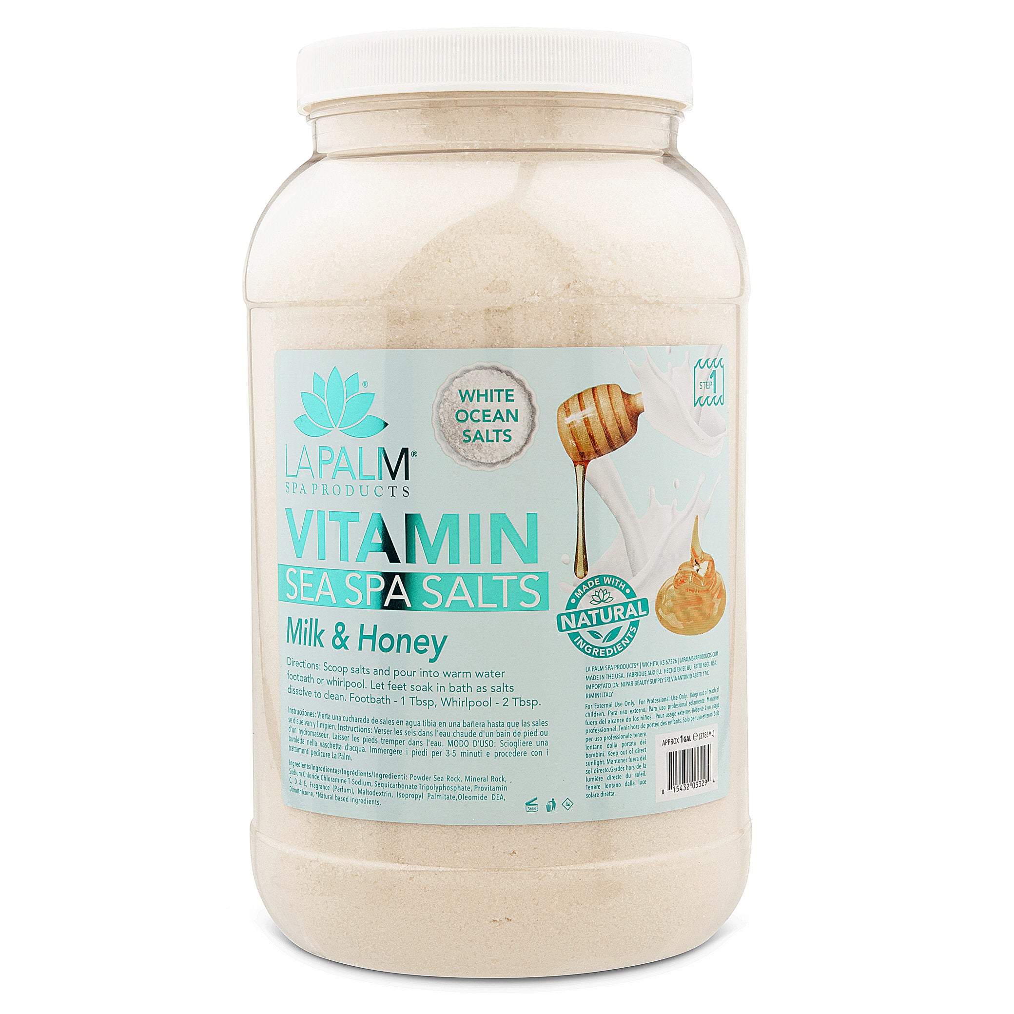 La Palm - Pedicure Sea Salts | Milk & Honey - Gallon