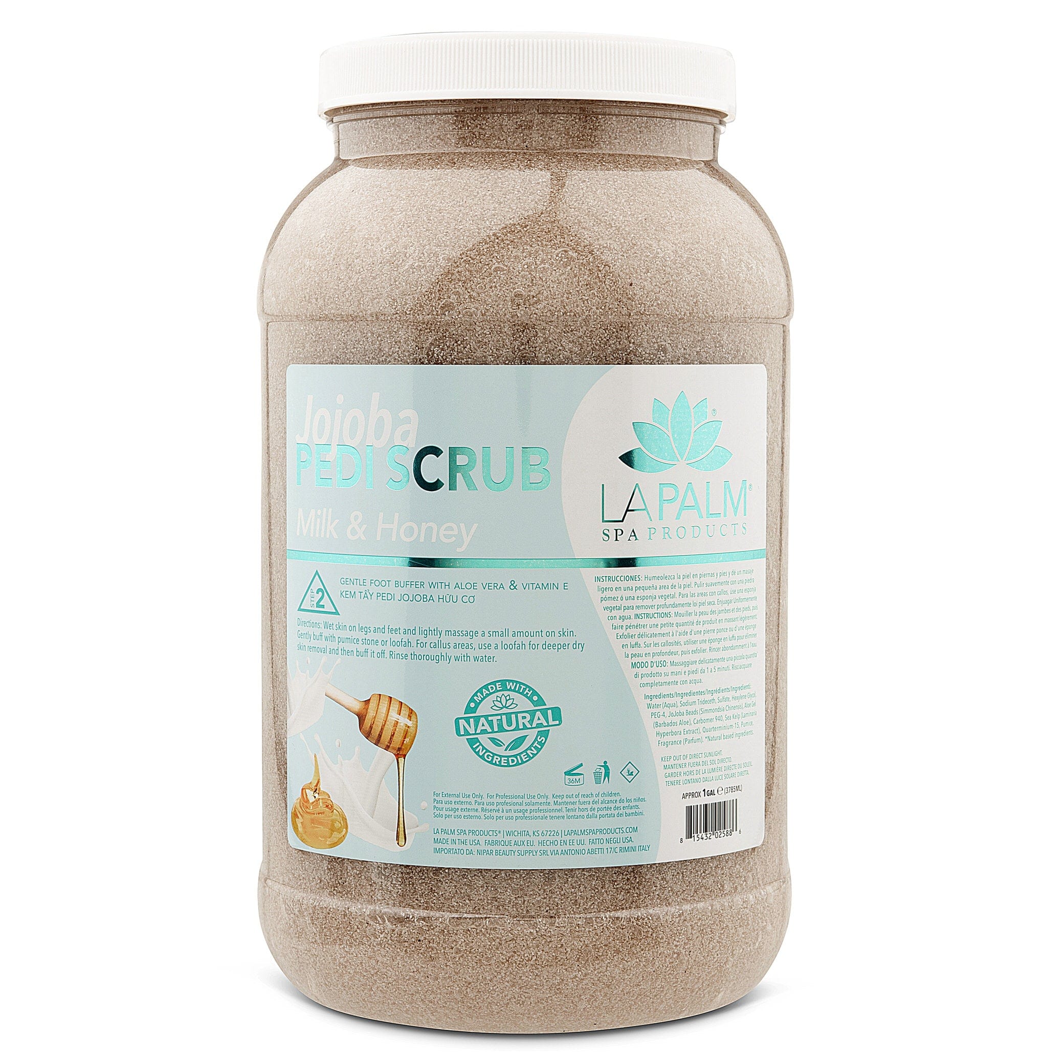 La Palm - Jojoba Pedi-Gel Scrub | Milk & Honey - Gallon 340053 - The Nail Superstore